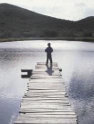 pier person walking on pier