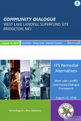 image of West Lake Community Dialogue Meeting presentations - August 15, 2016